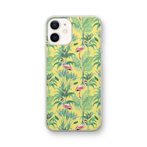Flamingo party: iPhone 12 Transparant Hoesje