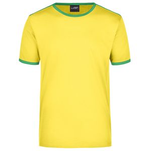 Geel met groen heren t-shirt 2XL  -