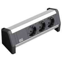 Bachmann 902.0048 Stekkerdoos zonder schakelaar Zwart, Aluminium Randaarde stekker Bachmann 902.0048 Stekkerdoos zonder schakelaar Zwart, Aluminium Randaarde stekker