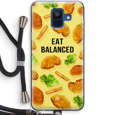 Eat Balanced: Samsung Galaxy A6 (2018) Transparant Hoesje met koord