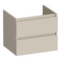 Brauer Joy - Onderkast - 60 cm - met 2 Softclose Lades Greeploos en 1 Sifon Uitsparing - Mat Beige