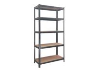 Profeco Opbergrek - 172x75x30 cm - 75 kg per plank - Zwart