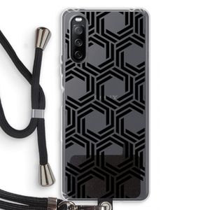 Geometrisch patroon: Sony Sony Xperia 10 III Transparant Hoesje met koord