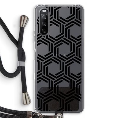 Geometrisch patroon: Sony Sony Xperia 10 III Transparant Hoesje met koord