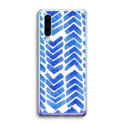 Blauwe pijlen: Huawei P30 Transparant Hoesje