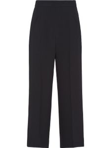 Prada pantalon palazzo crop à bandes contrastantes - Noir