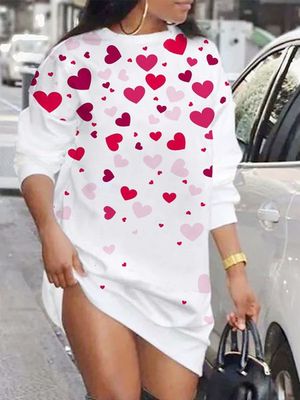 Katoen mengsels Casual hart voorjaar Lang mouw breien Jurk Katoen mengsels Casual hart voorjaar Lang mouw breien Jurk