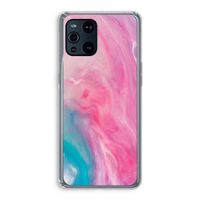 Roze explosie: Oppo Find X3 Pro Transparant Hoesje