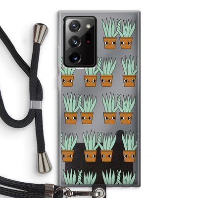 Sansevieria: Samsung Galaxy Note 20 Ultra / Note 20 Ultra 5G Transparant Hoesje met koord