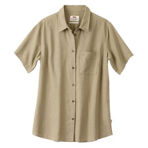 FjÃ¤llrÃ¤ven Dames blouse Ã–vik Travel Shirt SS W, beige, Maat: XS