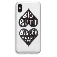 Big butt bigger heart: iPhone XS Max Transparant Hoesje