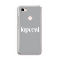 Topvent Grijs Wit: Google Pixel 3 Transparant Hoesje