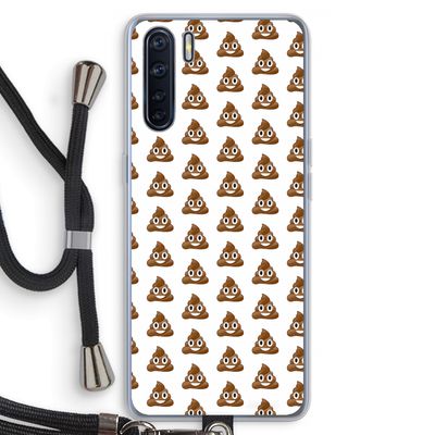 Poop emoji: Oppo A91 Transparant Hoesje met koord