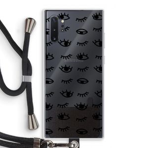 Eye pattern #2: Samsung Galaxy Note 10 Plus Transparant Hoesje met koord