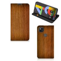 Google Pixel 4a Book | Wallet Case | Donker Hout Google Pixel 4a Book | Wallet Case | Donker Hout
