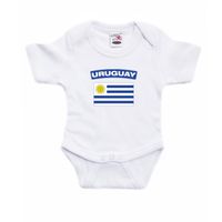Uruguay landen rompertje met vlag wit voor babys 92 (18-24 maanden)  -
