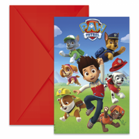 Uitnodigingen Paw Patrol (6st) - thumbnail