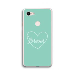 Forever heart pastel: Google Pixel 3 XL Transparant Hoesje