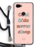 Cool Kids Never Sleep: Pixel 3a Transparant Hoesje met koord