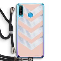Marmeren pijlen: Huawei P30 Lite Transparant Hoesje met koord