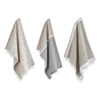 Byrklund Keuken- en Theedoeken set Dishes & Dry Hands Zand - 3 delig