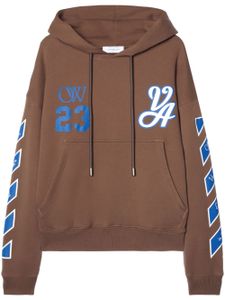 Off-White hoodie 23 Varsity Skate en coton - Marron