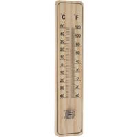 Pro Garden Thermometer - binnen/buiten - hout - 22,5 x 5 cm   -