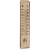 Pro Garden Thermometer - binnen/buiten - hout - 22,5 x 5 cm   - - thumbnail