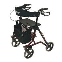 Lichtgewicht Rollator Torro (6,9 kg) | Kies uw kleur : Bordeauxrood | Drive