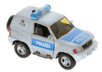 2 Play Duitse Mitsubishi politiewagen pull back L+G 11 cm zilver - thumbnail