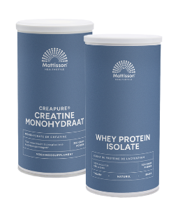 Mattisson HealthStyle Creatine Monohydraat Poeder en Sport Wei Proteïne Poeder Combi Set