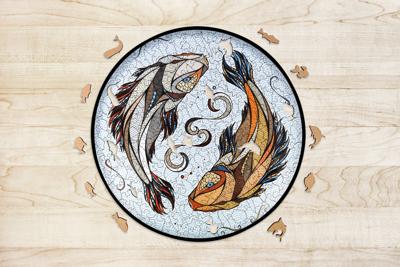 Eco Wood Houten Legpuzzel Koi Karpers Size L