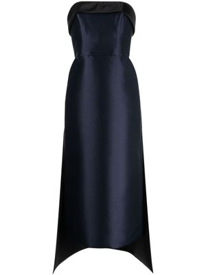 Amsale robe-bustier à coupe mi-longue - Bleu