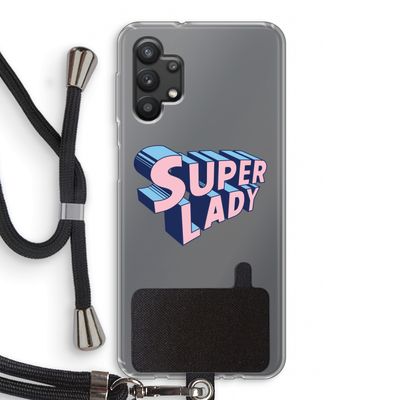 Superlady: Samsung Galaxy A32 5G Transparant Hoesje met koord