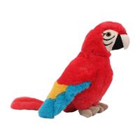 Pia Toys Knuffeldier Papegaai - pluche stof - premium kwaliteit knuffels - rood - 24 cm - thumbnail