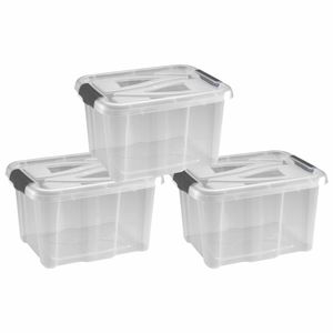 3x Stuks opberg boxen/opbergdozen 17 liter 40 x 32 x 23 cm kunststof