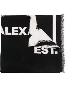 Alexander McQueen écharpe oversize à logo Graffiti - Noir