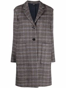 ASPESI manteau en laine mélangée à carreaux - Marron