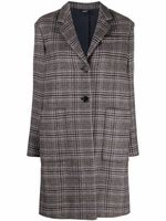 ASPESI manteau en laine mélangée à carreaux - Marron