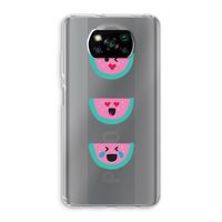 Smiley watermeloen: Xiaomi Poco X3 NFC Transparant Hoesje