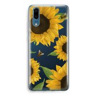 Sunflower and bees: Huawei P20 Transparant Hoesje