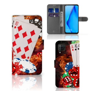 Huawei P40 Lite Wallet Case met Pasjes Casino