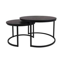 MaximaVida ronde salontafel set Chicago XL zwart 75 cm - thumbnail