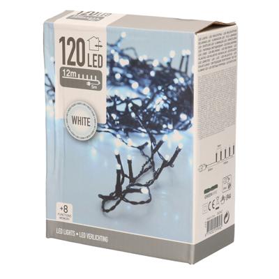 Kerstverlichting - helder wit buiten - 120 lampjes - 12m - lichtsnoer - kerstlampjes
