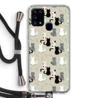 Katten: Samsung Galaxy M31 Transparant Hoesje met koord