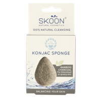 Skoon Konjac spons bamboo charcoal bio 1 Stuks