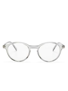 Zegna lunettes de vue à monture ronde transparente - Gris