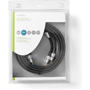 Stereo Audio Cable | 2x RCA Male - 2x RCA Male | 2.50 m | Anthracite