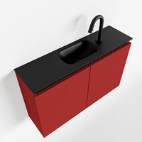Toiletmeubel Mondiaz Ture | 80 cm | Meubelkleur Fire | Eden wastafel Urban Midden | 1 kraangat