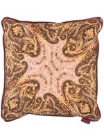 ETRO HOME coussin en coton à imprimé graphique - Marron